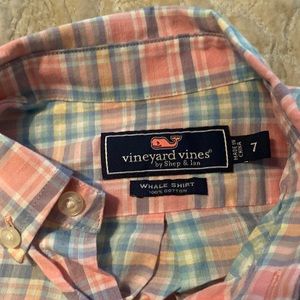 Boys size 7 slim shirts and linen shirts w/ belt- used
